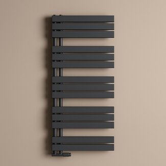 Sanitear Zwarte Design radiator 50 cm breed verticaal
