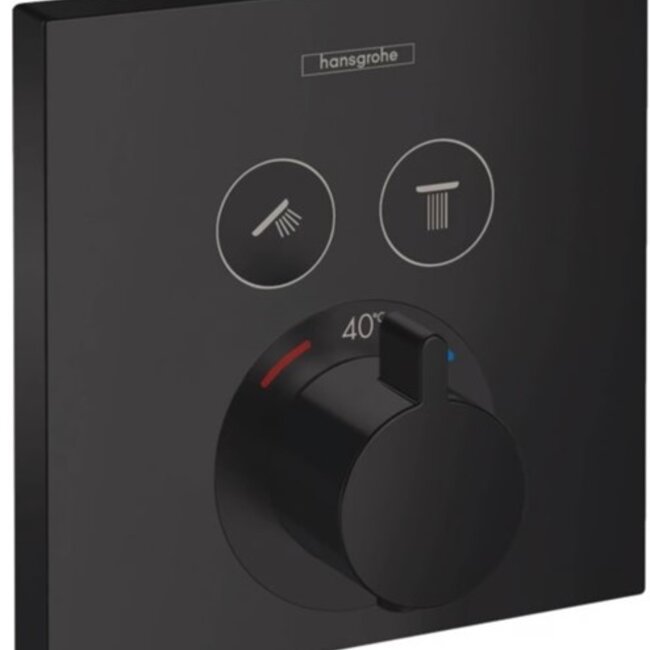 Hansgrohe Aanbieding: Complete Zwarte Regendouche met Thermostaatkraan – ShowerSelect