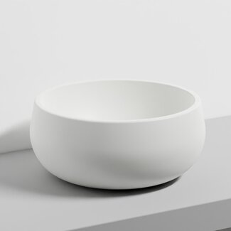 opzetwastafel rond Ø 43 cm mat wit