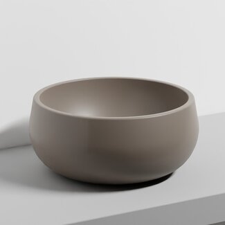 opzetwastafel rond Ø 43 cm licht bruin
