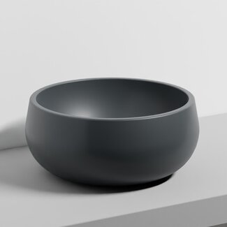 opzetwastafel basalt antraciet rond Ø 43 cm