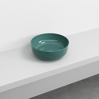 waskom keramiek 40 cm rond hoogglans turquoise