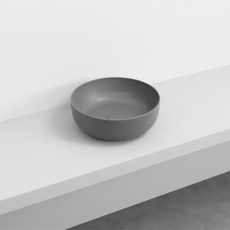 waskom keramiek 40 cm rond mat antraciet