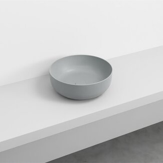 waskom keramiek 40 cm rond mat grijs