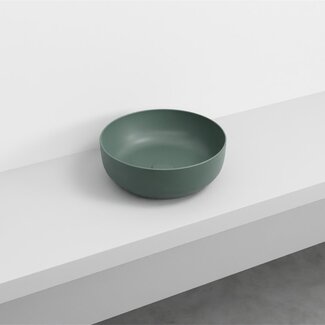 waskom keramiek 40 cm rond mat groen