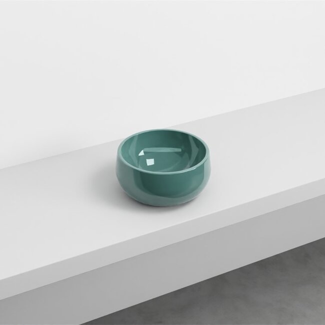 Mini waskom Ø 30 x 14,5cm glans turquoise