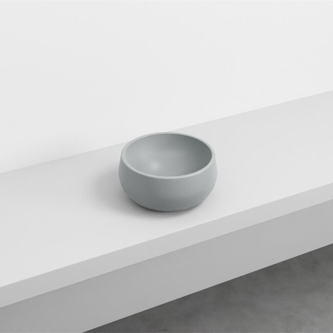 Mini waskom Ø 30 x 14,5cm mat grijs