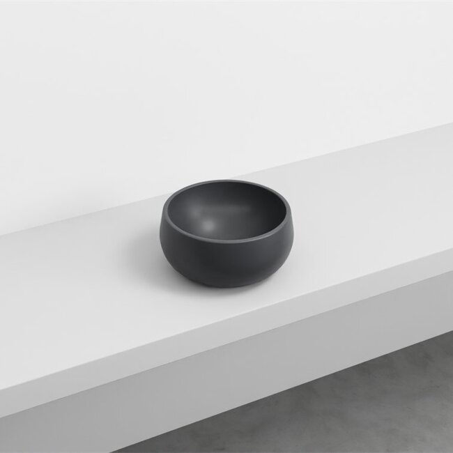 Mini waskom Ø 30 x 14,5cm mat zwart