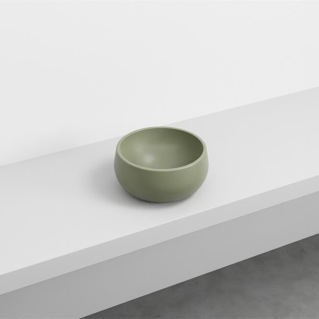 Mini waskom Ø 30 x 14,5cm mat army groen