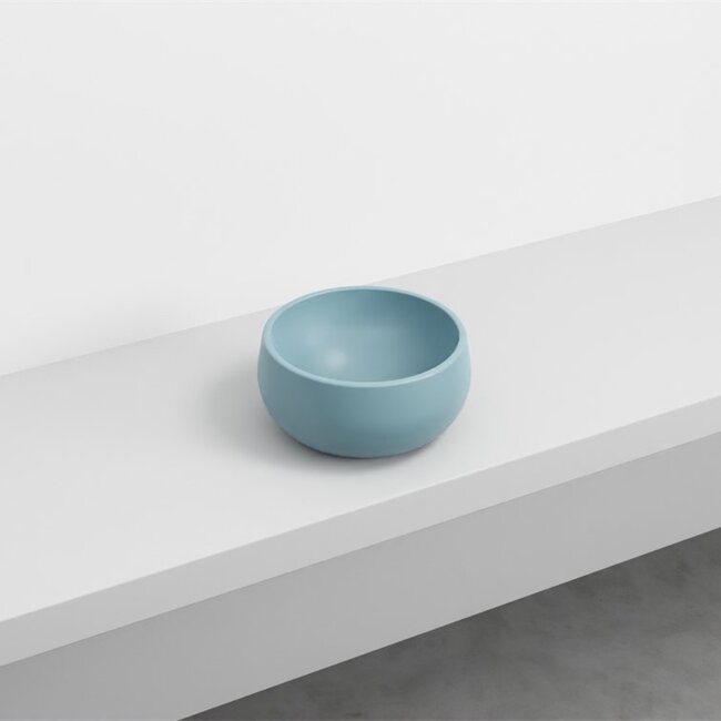 Mini waskom Ø 30 x 14,5cm mat turquoise