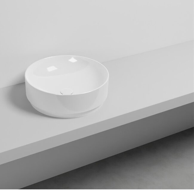 Waskom rond ø 45 x 15 cm - Hoogglans wit