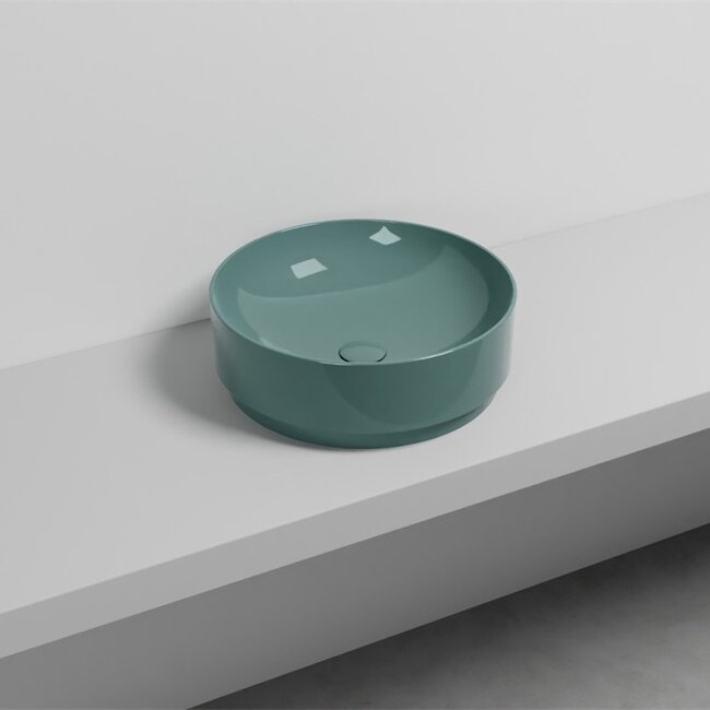 Waskom rond ø 45 x 15 cm - Hoogglans groen