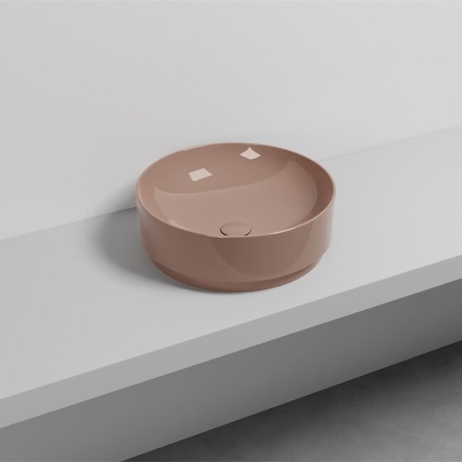 Waskom rond ø 45 x 15 cm - Hoogglans beige