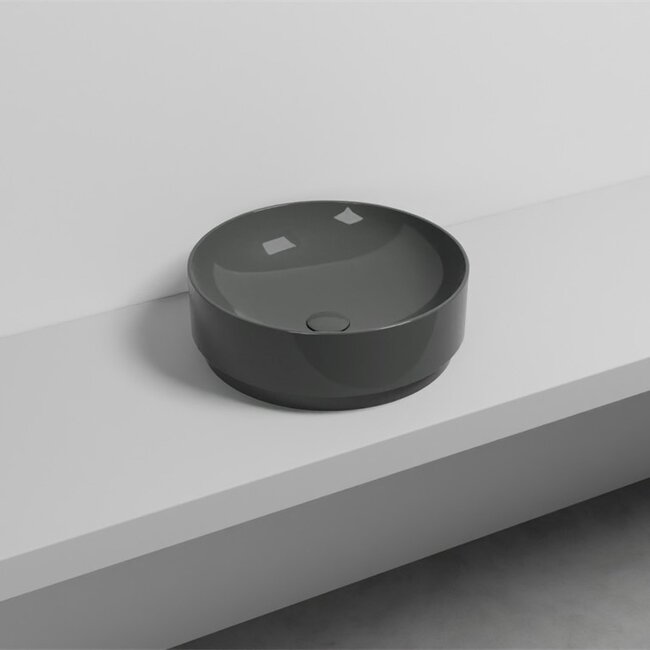 Waskom rond ø 45 x 15 cm - Hoogglans antraciet