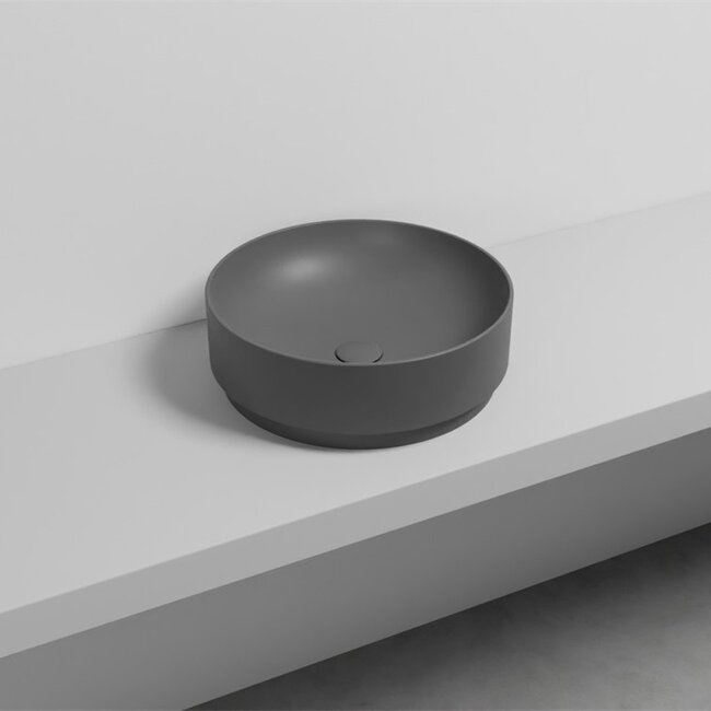 Waskom rond ø 45 x 15 cm - mat antraciet