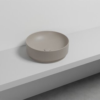 Waskom rond 45 cm mat taupe beige