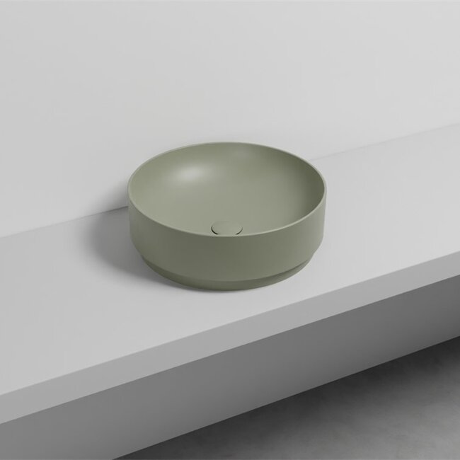Waskom rond ø 45 x 15 cm - mat army groen