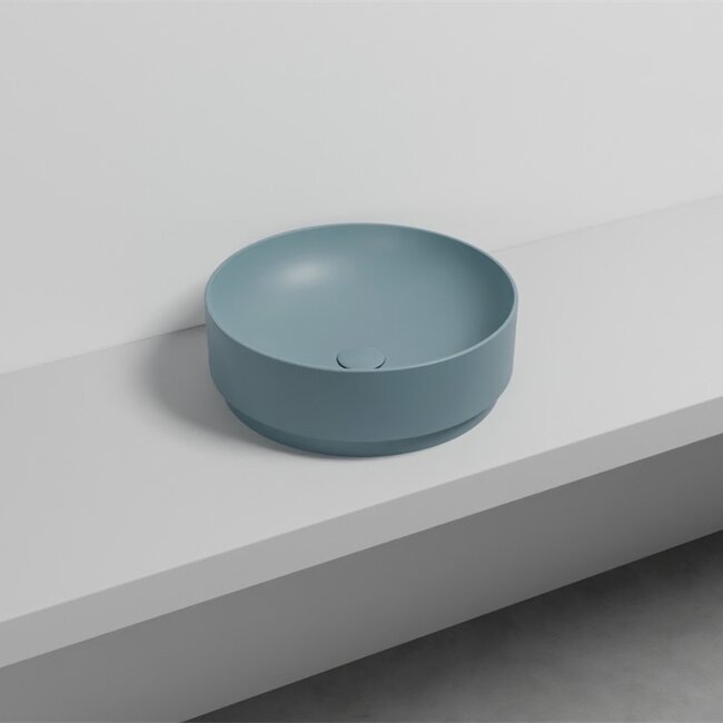 Waskom rond ø 45 x 15 cm - mat turquoise