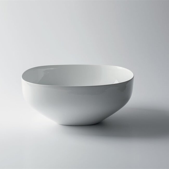 Waskom 45x18 cm Glans Wit – Ovaal - Design Opzetwaskom