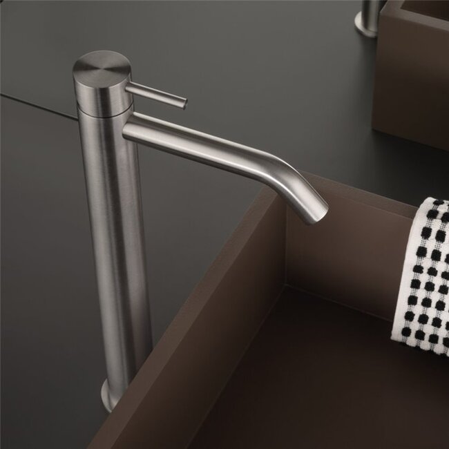 RVS 316 wastafelkraan -1 gats - Opbouw - 31.5cm hoog