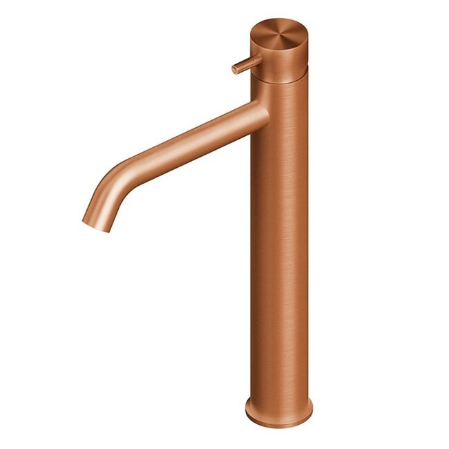 RVS 316 materiaal wastafelkraan -Opbouw - 31.5cm hoog  -Geborsteld koper