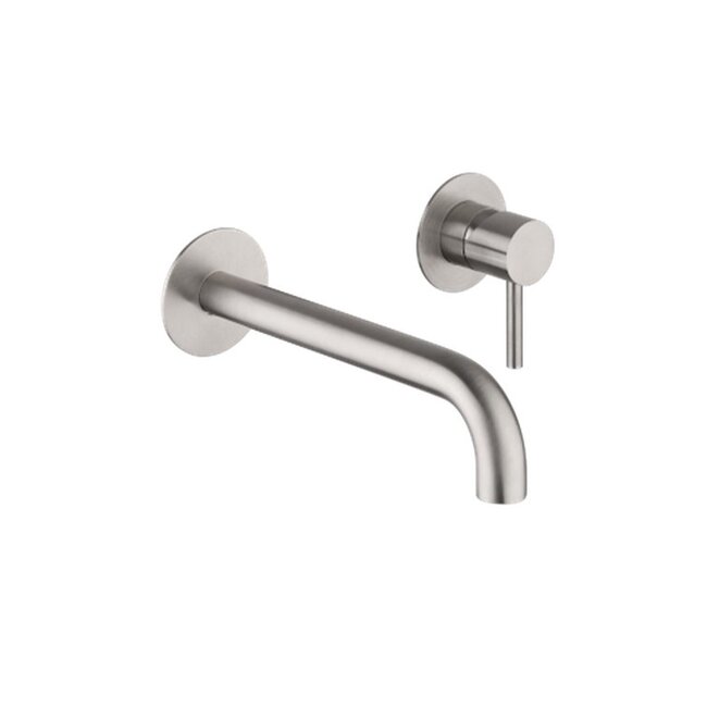 RVS 316 wastafelkraan -inbouw - 21 cm kraan uitloop -Compleet