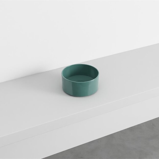 Mini waskom Ø 25 x 11,5cm glans groen - Rond  - Compact