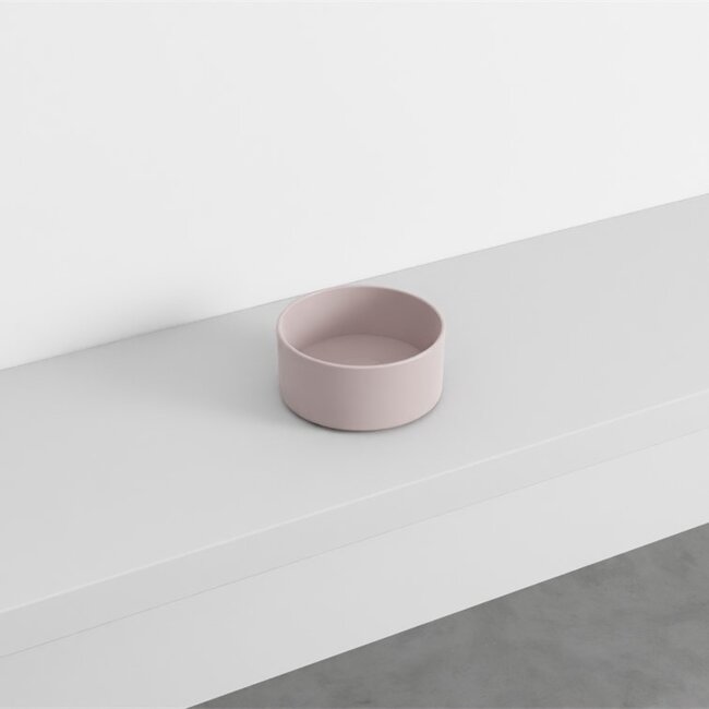 Kleine Waskom 25 cm - Mat Taupe | Compact & Rond | Design Waskom | Keramiek