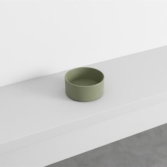 Kleine waskom 25 cm mat army groen
