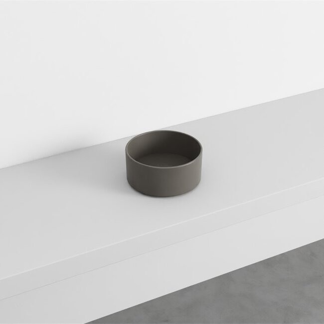 Kleine Waskom 25 cm - Mat bruin | Rond