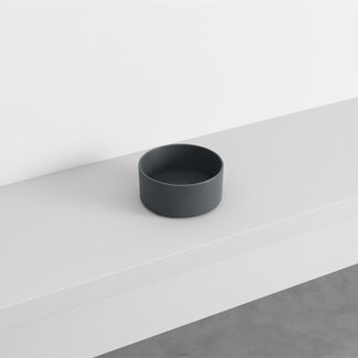 Kleine waskom mat basalt antraciet