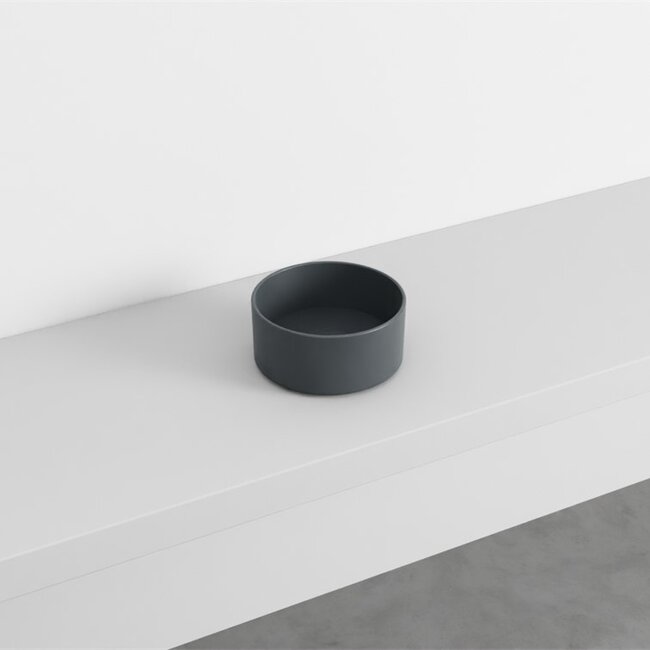 Kleine Waskom basalt antraciet - Rond -25 cm