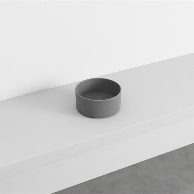 Antraciet waskom klein 25 cm - Rond