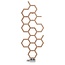 Hex design radiator 1220mm x 486mm vertical rose koper