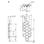 Terma  Hex design radiator 1220mm x 486mm vertical rose koper