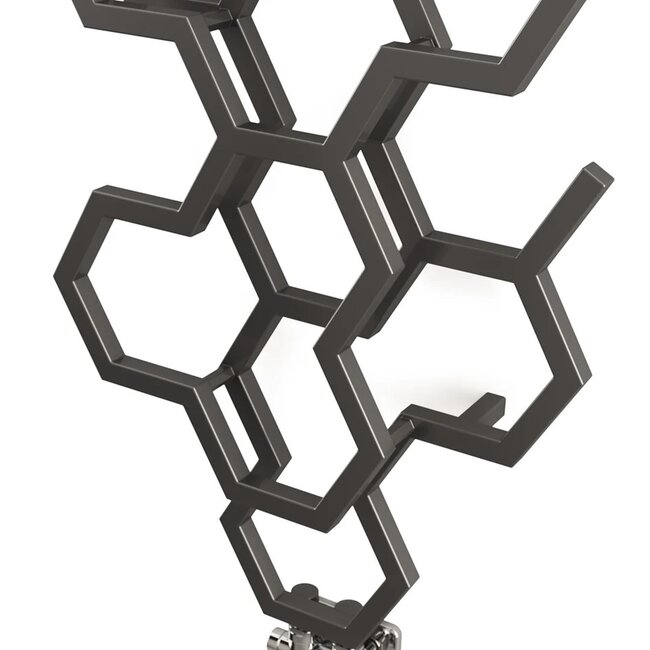 Hex Design Radiator 1700 x 573 mm - Verticaal - Gunmetal antraciet