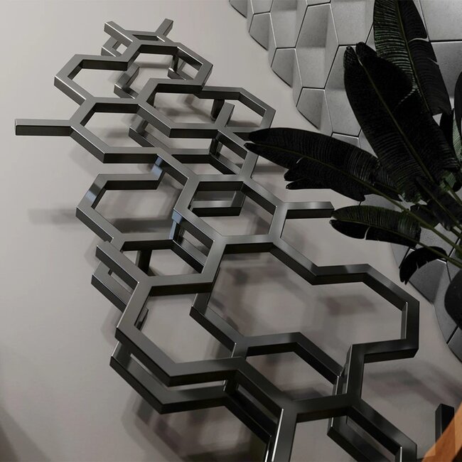 Terma  Hex Design Radiator 1700 x 573 mm - Verticaal - Gunmetal antraciet