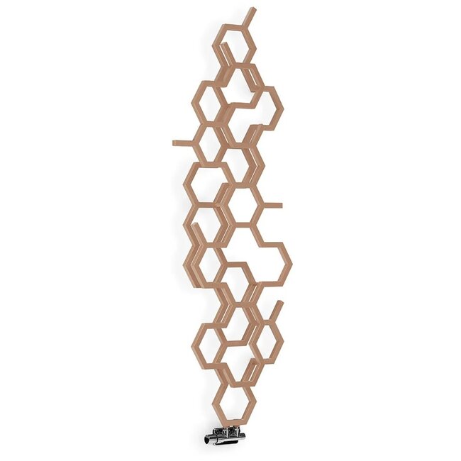 Terma  Hex Design Radiator 1700 x 573 mm - Verticaal - Rosé Koper - Moderne Wandradiator