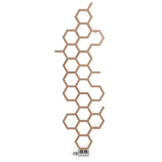 Hex radiator 1700mm x 573mm rose koper