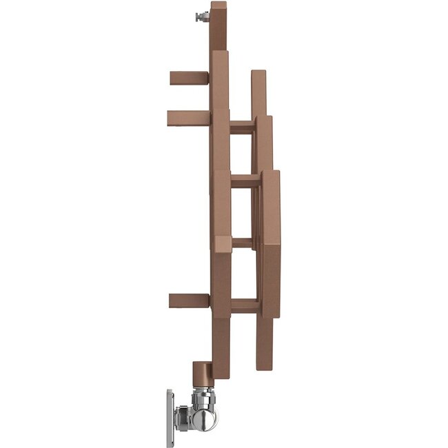 Terma  Hex Designradiator Horizontaal 502 x 1126 mm – Rosé Koper – Enkel Paneel – Moderne Wandradiator