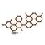 Hex radiator horizontaal rose koper