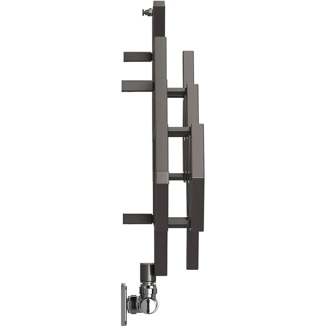 Hex Designradiator Horizontaal 502 x 1126 mm – Gunmetal Antraciet – Enkel Paneel – Moderne Wandradiator