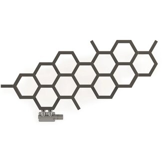 Hex radiator 502 x 1126 mm gunmetal antraciet
