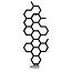 Hex design radiator 1220mm x 486mm vertical zwart