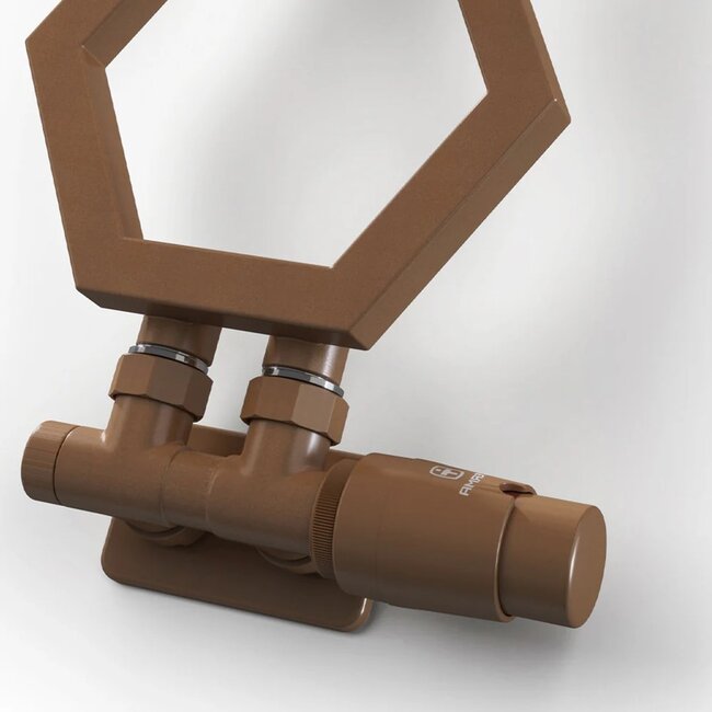 Hex Design Radiator 1700 x 573 mm - Verticaal - Rosé Koper - Moderne Wandradiator