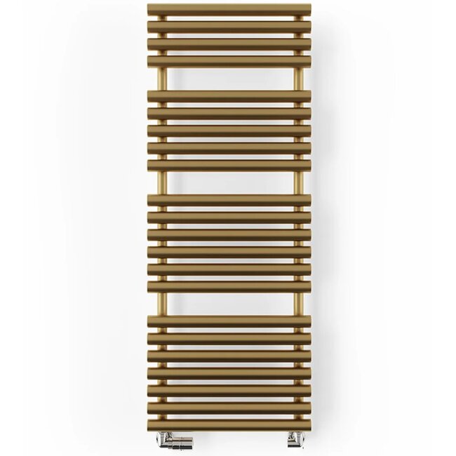 Terma  Rolo Handdoekradiator Rolo 520 x 1360 mm  Messing Goud met Radiatorkraan
