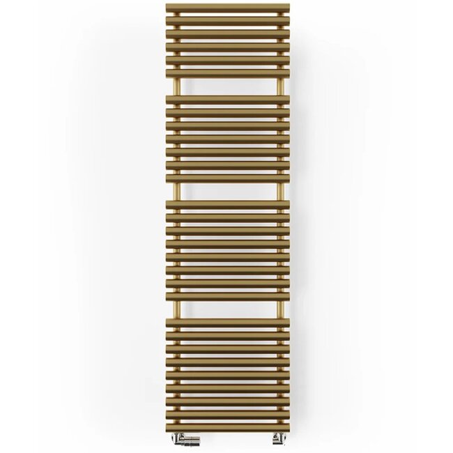 Terma  Rolo Handdoekradiator Rolo 520 x 1800 mm Messing Goud met Radiatorkraan