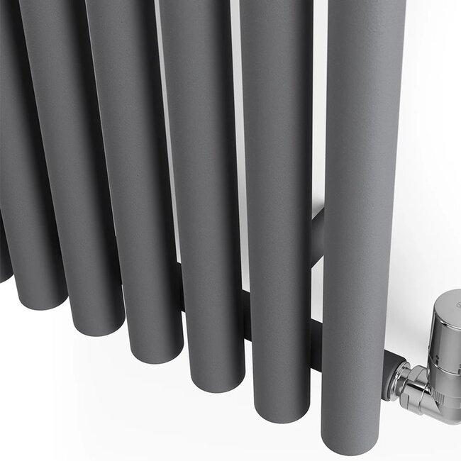 Rolo Room Handdoekradiator 480x1800 mm – Antraciet | Design Radiator voor Badkamer of Toilet