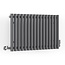 Rolo Room Antraciet horizontaal radiator 500mm x 865mm met kraan
