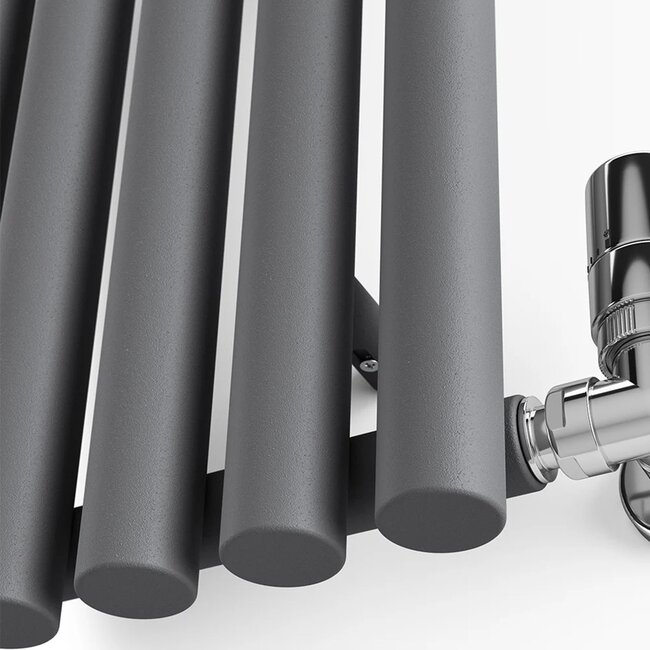 Terma  Rolo Room Antraciet horizontaal radiator 500mm x 865mm met kraan